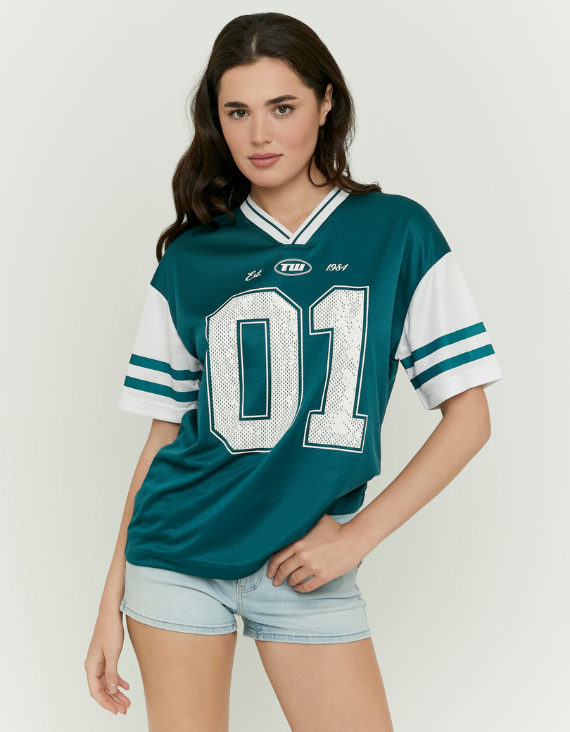 Oversized Printed T-Shirt | Green