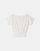 Asymmetric Lace Top | White