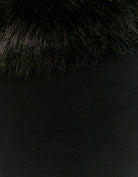 Asymmetric Top with Faux Fur | Black