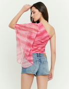 One Shoulder Top | Fushia Melange