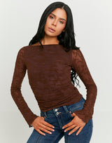 Sheer Top | Brown
