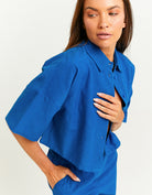 Linen Loose Shirt | BLue